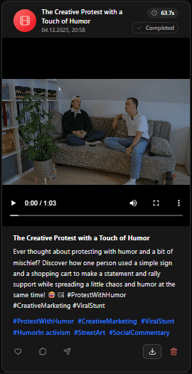 Loonacast Video Clip Generation - Creative content clip