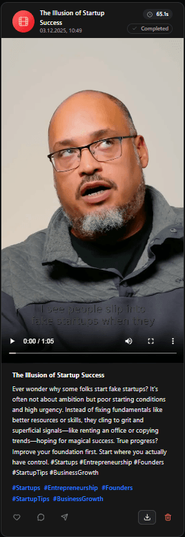 Loonacast Video Clip Generation - Generated video clip with captions