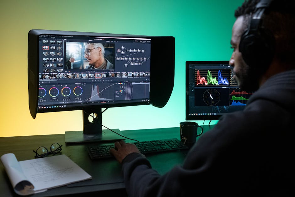 Podcast producer reviewing clip captions, show notes links, and YouTube end-screen flow